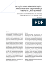 Globalização Como Reterritorialização - o Reescalonamento Da Governança Urbana Na União Européia - BRENNER