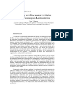 Calidad y Acreditacion Universitarias Latinoamericanas para Latinoamerica