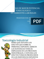 Toxicos Con Potencial de Daño