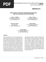 OMAE2012-8: Crack Growth Testing of An X80 Pipeline Girth Weld Using Se (T) and Se (B) Fracture Specimens