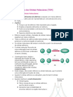 Resumo. Teoria Dos Orbitais Moleculares