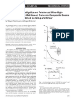 Experimental Investigation On Reinforced Ultra-High-Performance Fiber-Reinforced Concrete Composite Beams Subjected To Combined Bending and Shear