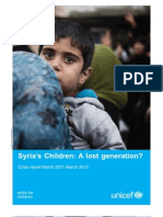 Syria's Children: A Lost Generation? Crisis Report March 2011-March 2013