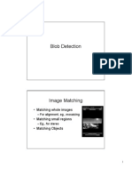 Blob Detection: - Matching Whole Images - Matching Small Regions - Matching Objects