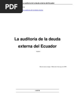 La Auditoria de Deuda Externa Del Ecuador