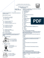 EXAMEN Parcial Ingles Octavo