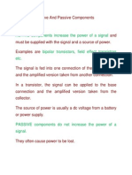 Active and Passive Components