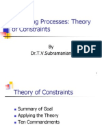 Managing Processes: Theory of Constraints: by Dr.T.V.Subramanian