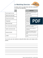 Money Idioms Matching