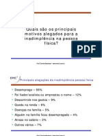 Indicadores Sobre Inadimplência