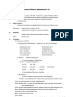 Lesson Plan in Mathematics VI Aicel