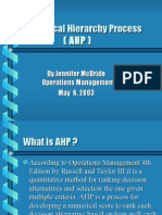 Analytical Hierarchy Process (Ahp)