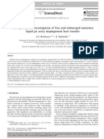 An Experimental Investigation of Free and Submerged Miniature Liquid Jet Array Impingement Heat Transfer