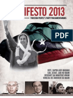 Pakistan Peoples Party Parliamentarians Manifesto 14 March 2013