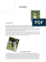 Job Design: Role of Wicket-Keeper