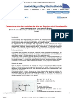 Determinación de Caudales de Aire en Equipos de Climatización