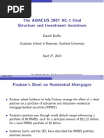 ABACUS 2007 AC-1 Deal Structure and Investment Incentives - Darrell Duffie