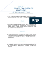 Cuestionario para Examen de Conta Sobre Las Nics