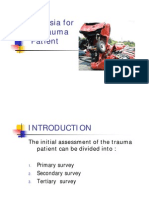 Anesthesia For The Trauma Patient