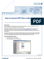 How To Convert PDF Files To Word Processing Files (RFT)