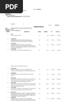 Proyecto-Construcción de Oficinas Administrativas, Presupuesto.