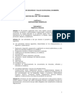 Reglamento de Seguridad y Salud Ocupacional Minero