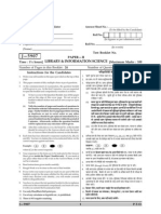 Library & Information Science: Test Booklet No