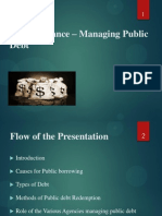 Public Finance - Managing Public Debt