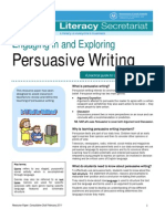 Engaging in and Exploring: Persuasive Writing A