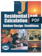 ACCA2011-Manual J-Residential Load Calculation-Outdoor Design Conditions PDF