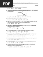 Statistical Mechanics TEST Questions