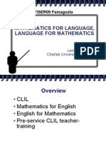 Mathematics For Language - Language For Mathematics