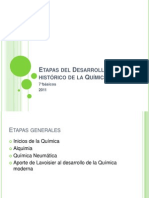 Etapas Del Desarrollo Historico de La Quimica