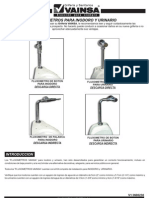 Fluxometros para Inodoros y Urinarios