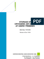 Storage of Cryogenic Air Gases at Users' Premises