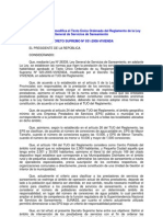 D.S. 031-2008-Vivienda Modifican El Tuo Del Regalemnto de La Ley General de Saneamiento