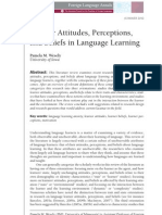 Learner Attitudes, Perceptions, and Beliefs in Language Learning