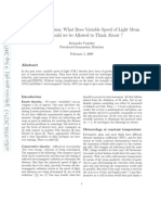 The VSL Discussion: What Does Variable Speed of Light Mean and Should We Be Allowed To Think About ?