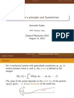 Hamilton's Principle and Symmetries: Sourendu Gupta