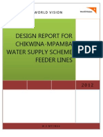 Design Report For Chikwina Service Lines