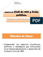 Clase2.Guerra Civil de 1891 y Crisis Política