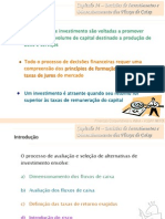 Cap 14 - Decisões de Investimento e Dimensionamento Dos Flux