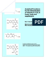 Analytical Procedures For The Determintion of Vitamins B1 and B2 in Foods, Feeds and Supplements - 3ML9q