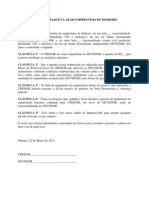 Contrato Particular de Empréstimo de Dinheiro