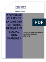 APUNTES TEORIA TRABAJO SOCIAL FAMILIAS I - Versión 2012