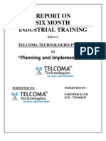 Report On Six Month Industrial Training: "Planning and Implementation"