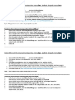 Dalam Microsoft Excel, Untuk Mendapatkan Menu Data Analysis Daripada Menu Data