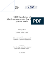 CFD Simulation of Multicomponent Gas Flow Through Porous Media