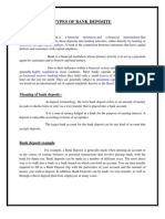 Types of Bank Deposite