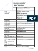 Important Dates 11213 - All Students